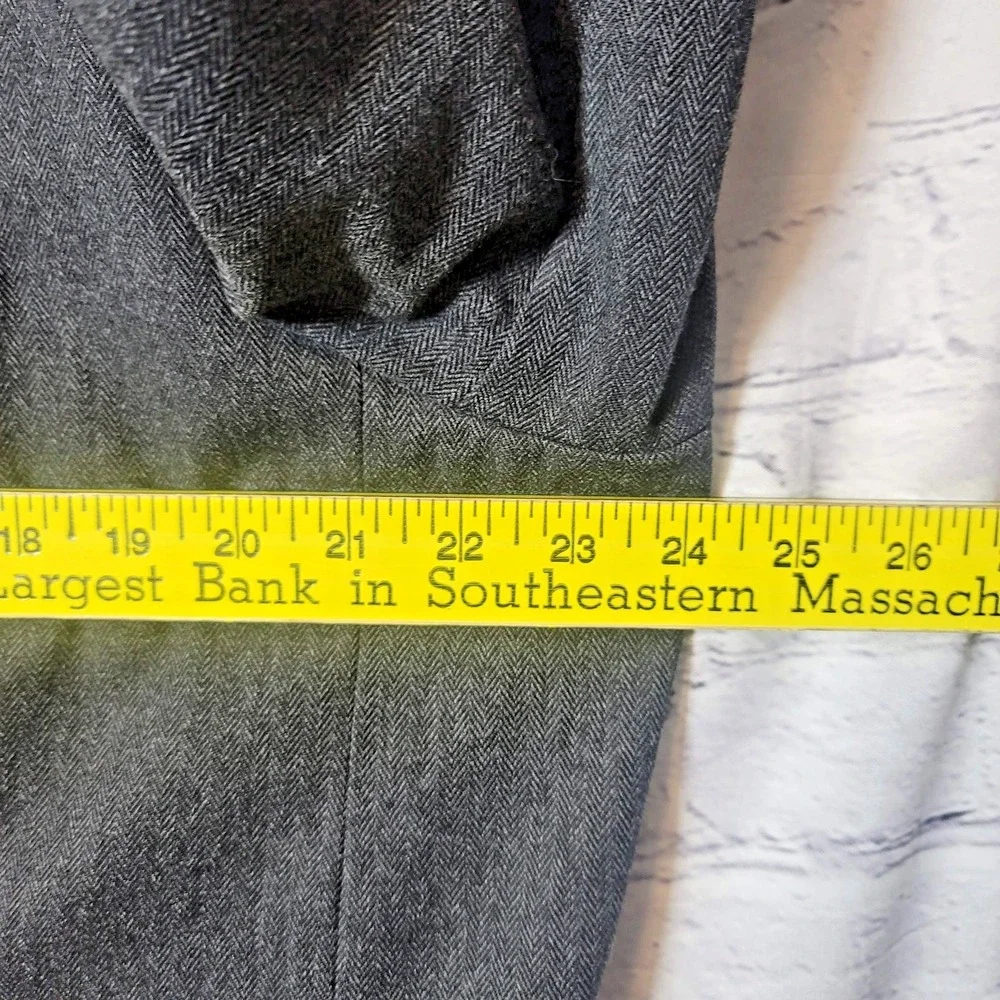 Gap Blazer Mens XL Tall Gray Herringbone‎ Cotton Blend Sport Coat Jacket Denim
